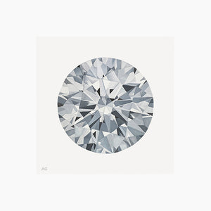Diamond gemstone art print by Amanda Gosse