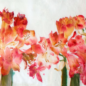 detail from my painting of Clivia