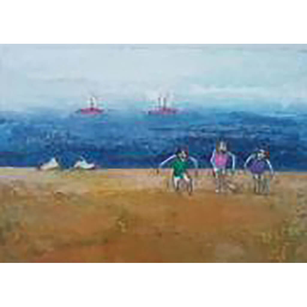 Blue Sea by Jo Hodgen Original Oil Painting