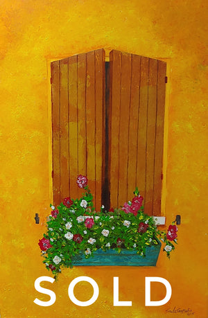 Primavera - window painting by Smita Sonthalia
