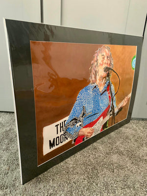 Albert Lee at the Half Moon Putney mixed media on painting artwork by Stella Tooth side