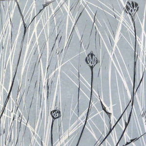 Linocut Triptych in Parma Gray by Sarah Knight