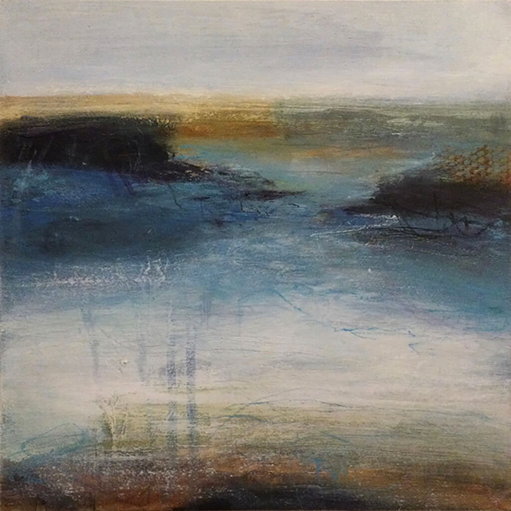 Beyond The Blue by Carol Edgar Acrylic painting on cradled wooden panel