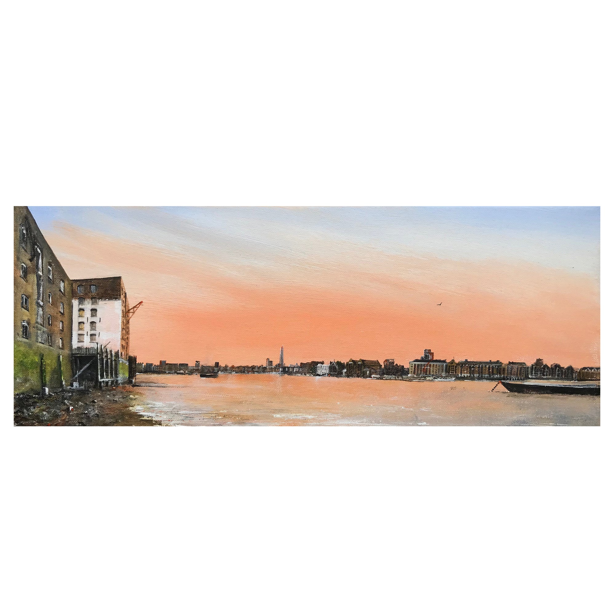 The Thames from Rotherhithe by Ed J Bucknall — Fine Art Print