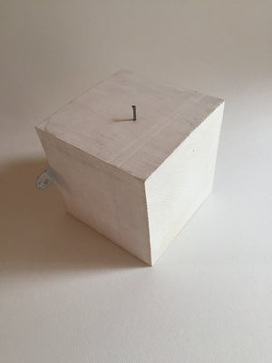 Figurine on a White Cube by Ruty Benjamini Display