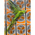 Jett Cards green parakeet bird original acrylic mixed media artwork by Sarita Keeler