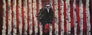 Raven in the Woods by Sarita Keeler Mixed Media Acrylic Display