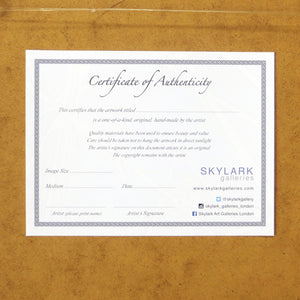Certificate of Authenticity Sarah Knight