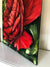 Scarlet Peony large red painting in acrylic on canvas by flower and nature painter Claire Thorogood Detail