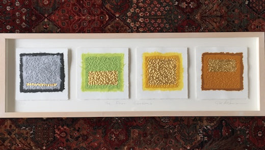 the four seasons abstract artwork by textural artist gill hickman