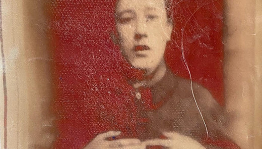 heather tobias portrait on silk of victorian prisoner from reading jail