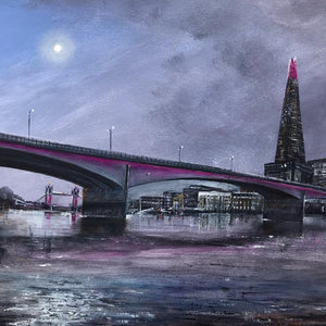 The River Thames at night by Ed J Bucknall — Fine Art Print