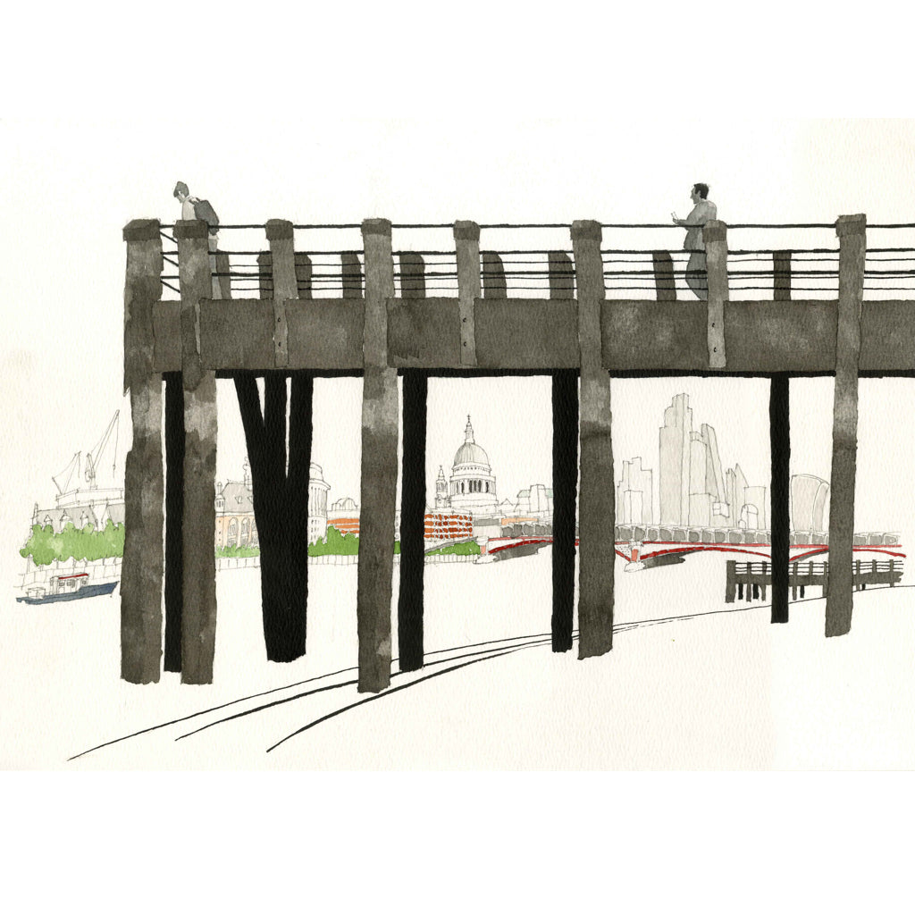 Gabriel's Wharf Pier, Southbank London by David Richardson