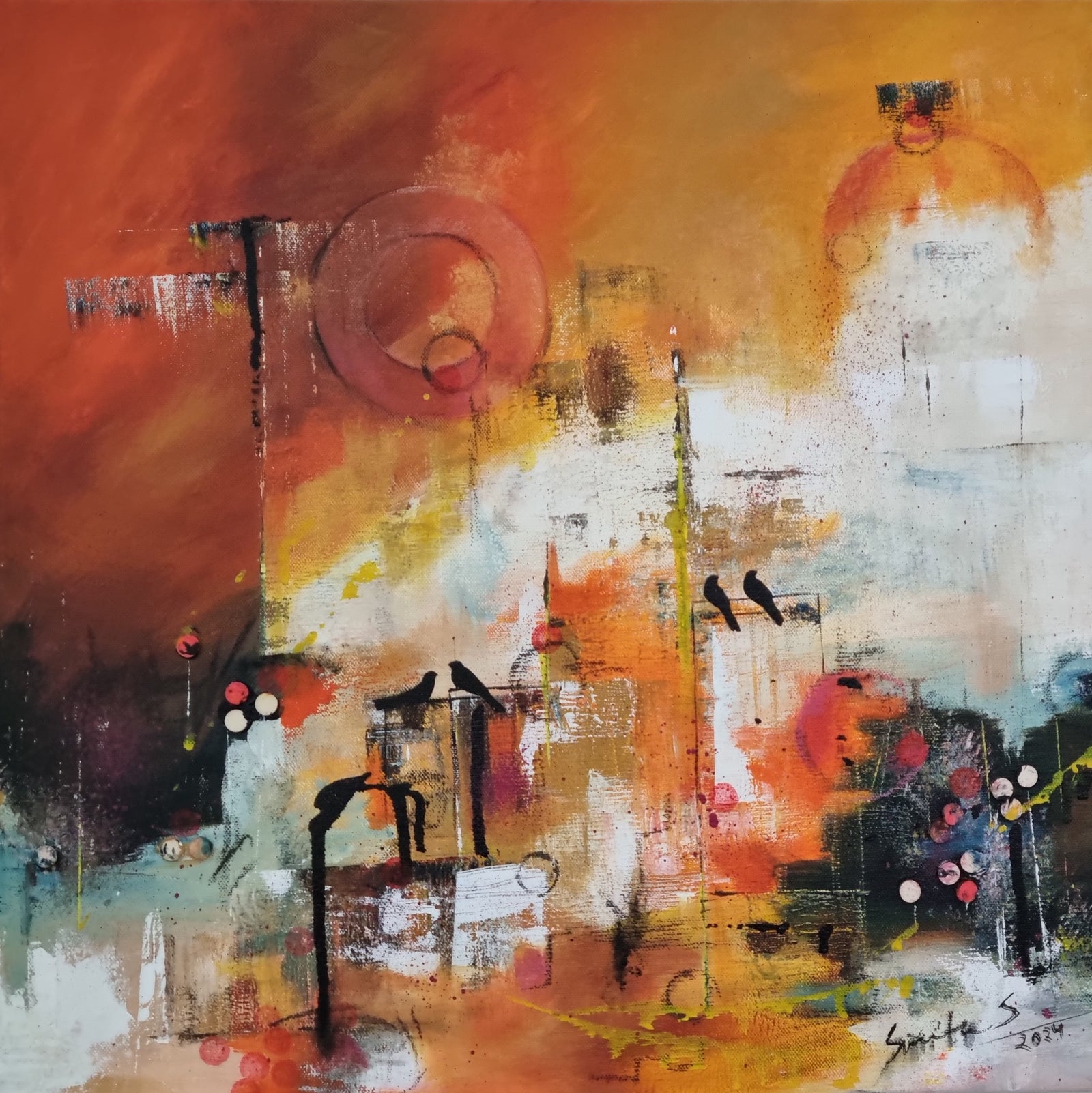 The Essence of Morning Sunshine Painting by Smita Sonthalia