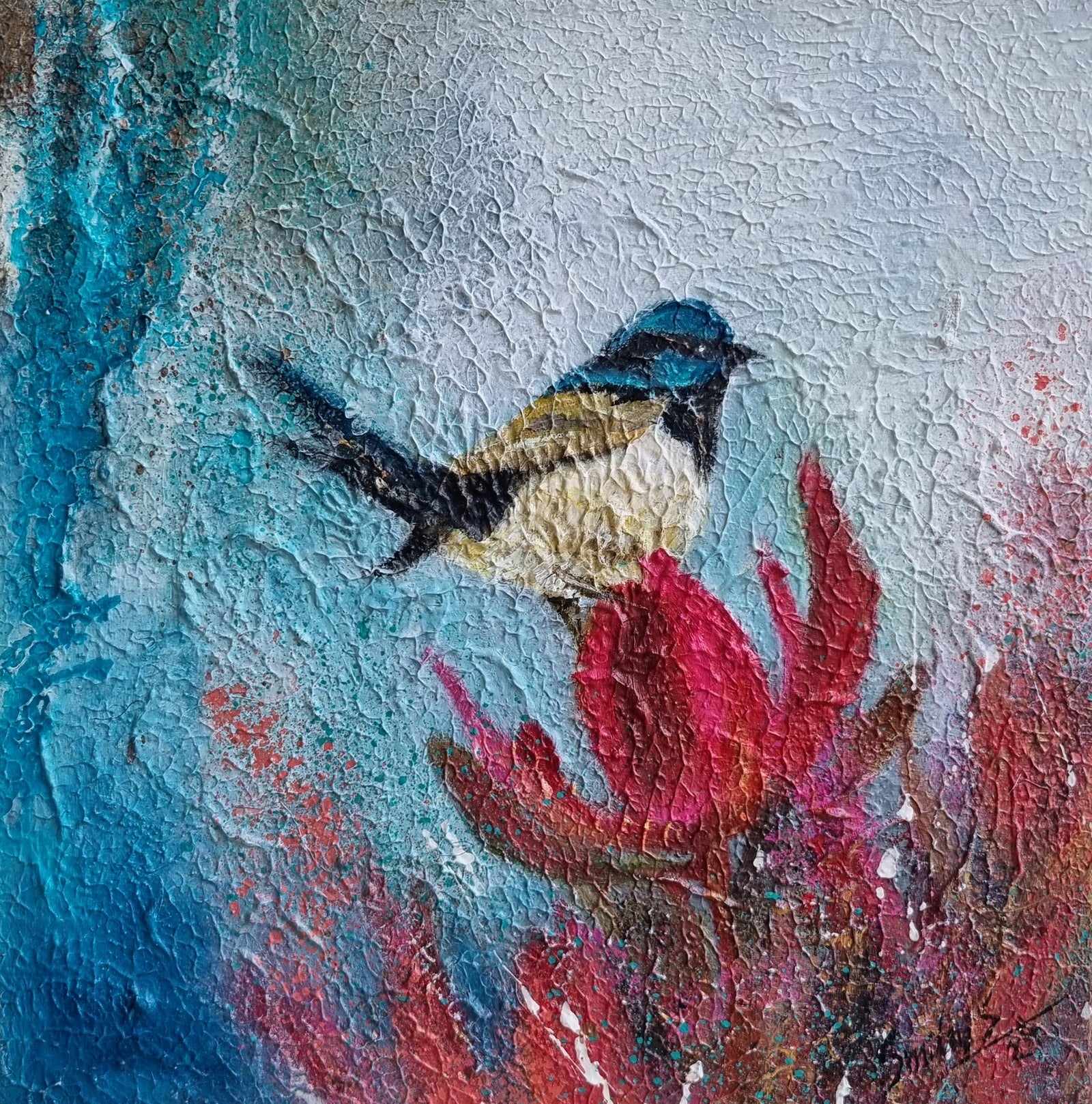 Contemplación en Flor Painting by Smita Sonthalia