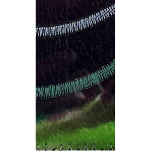 A close up of PASSAGE III mixed media original artwork using collagraph print with fabric and stitch by London based artist Linda Jenkins
