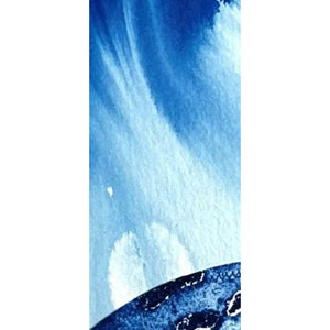 A close up of GAIA IV mixed media original artwork using collagraph print with acrylic inks by London based artist Linda Jenkins