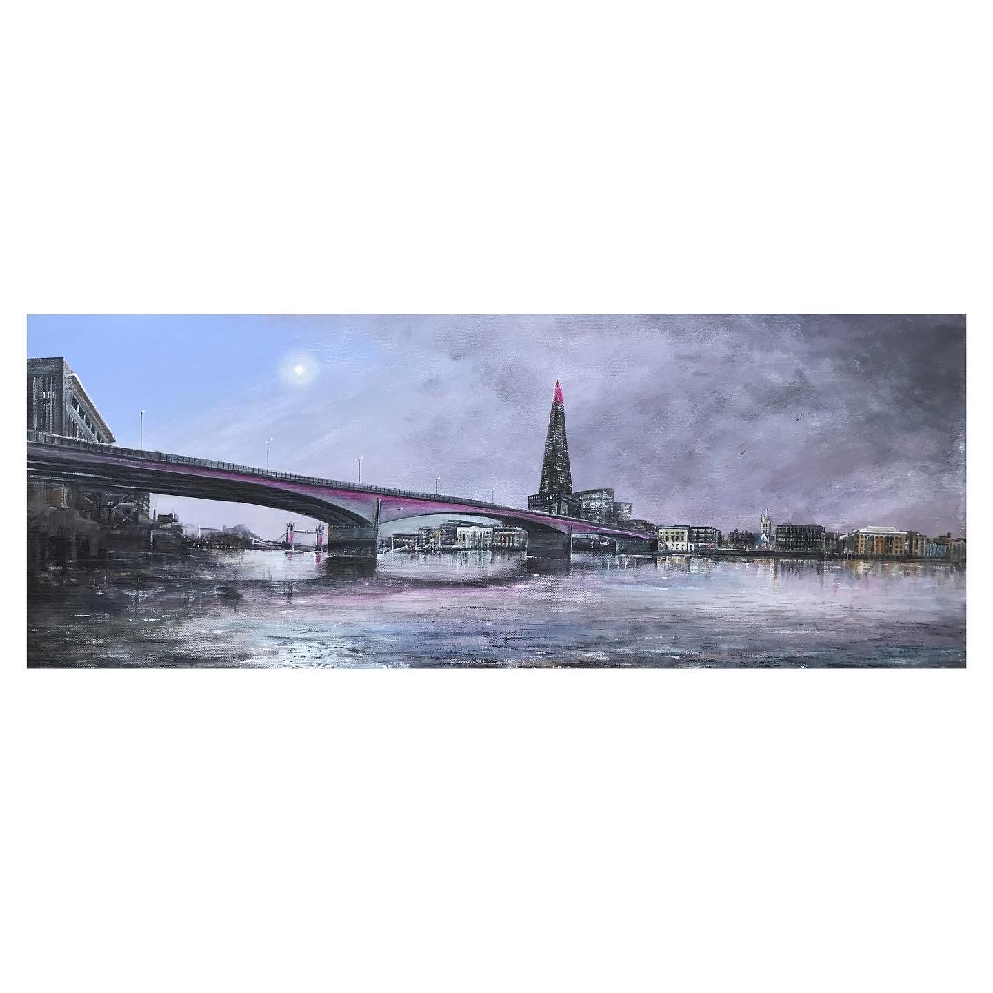 The River Thames at night by Ed J Bucknall — Fine Art Print
