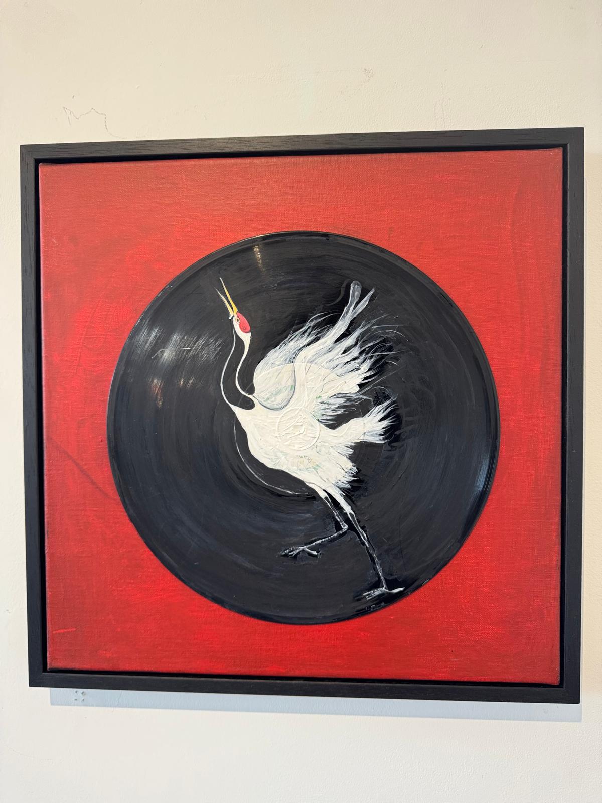 Crane on Vinyl by Sarita Keeler