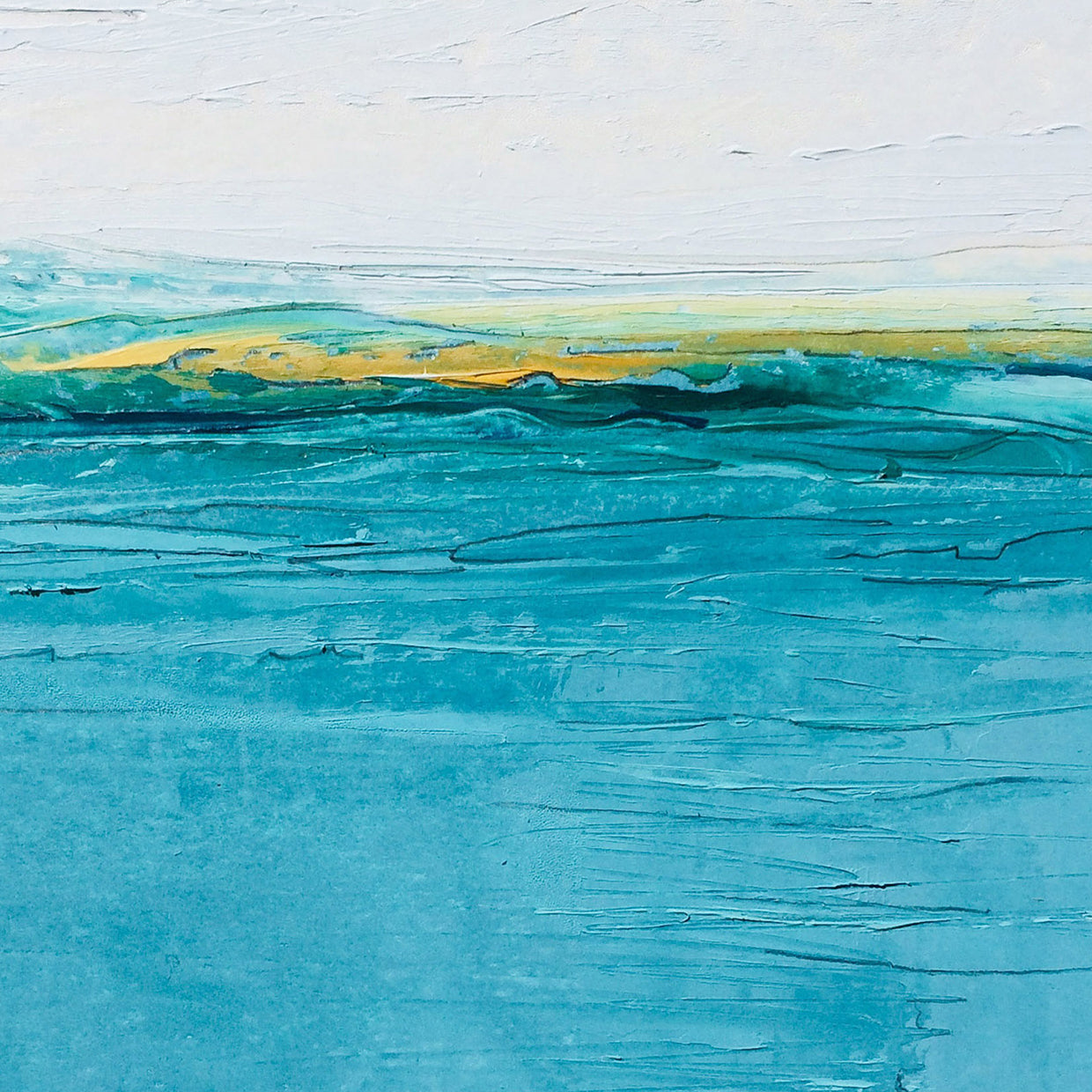 Abstract/Welsh Teal Giclée Fine Art Print by Sarah Knight