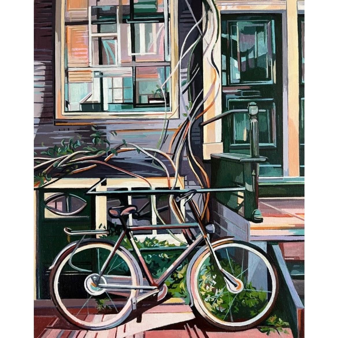 Bicycle of Amsterdam (original painting) by Mary Leach