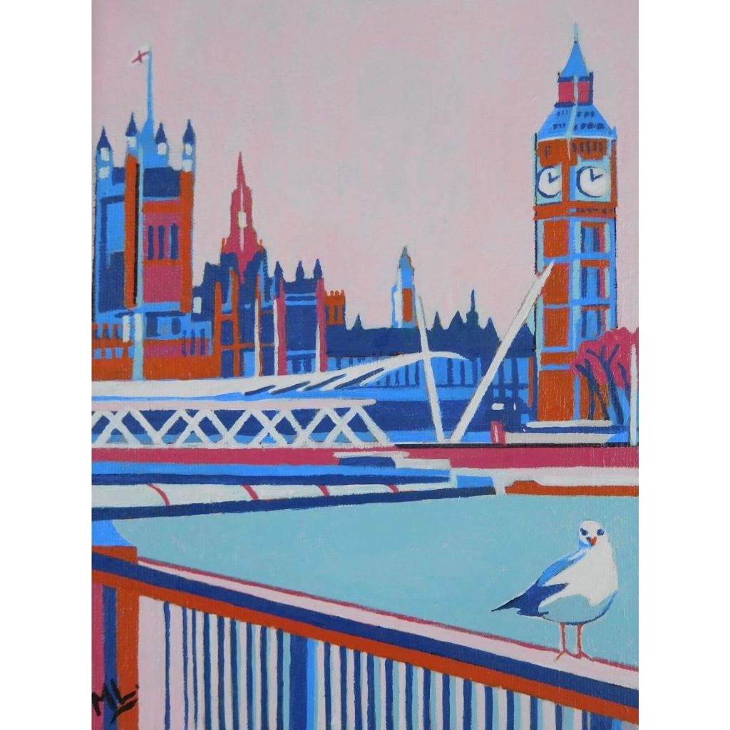 Big Ben and Seagull by Mary Leach - Fine Art Print