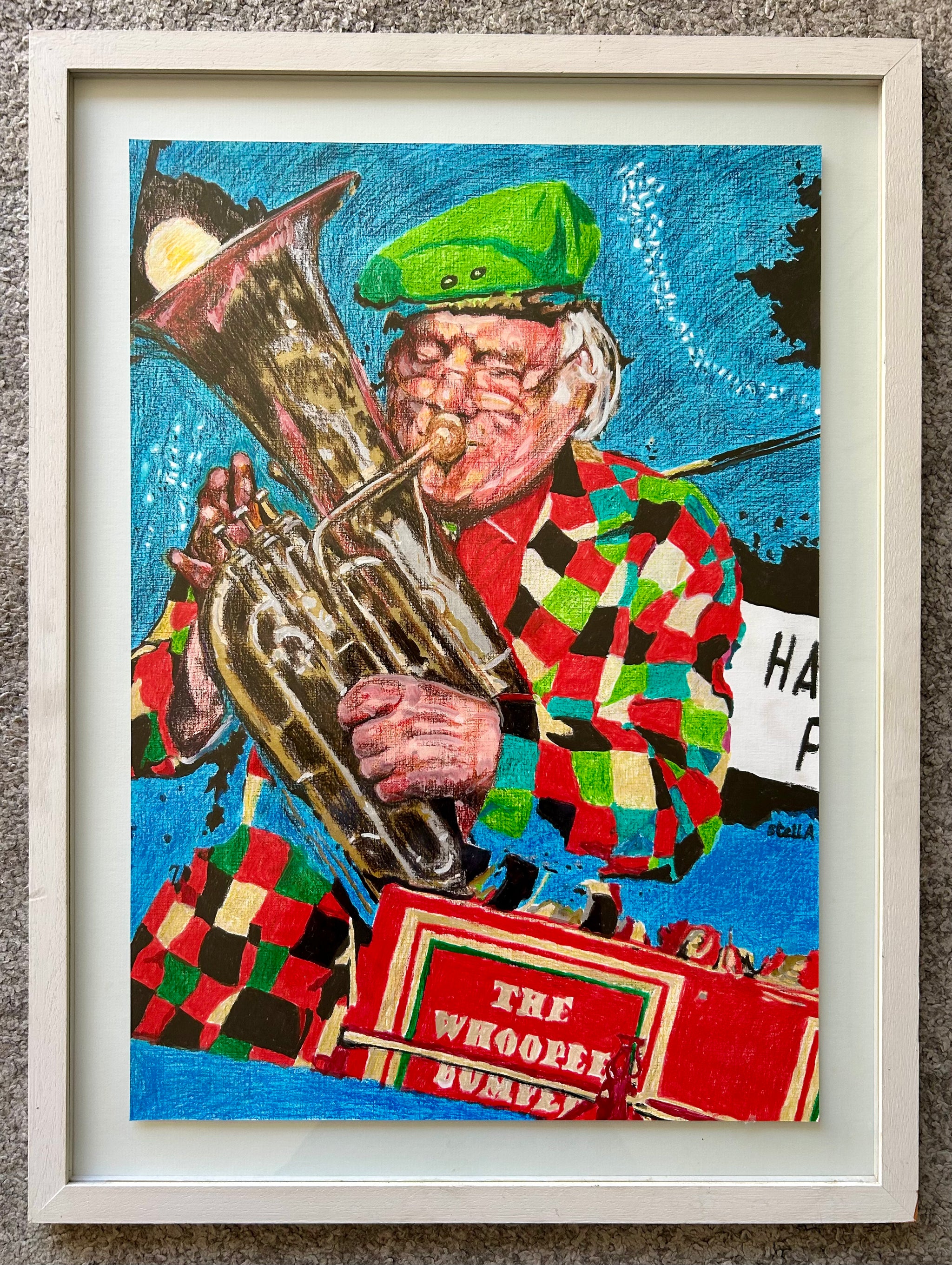Bob Kerr Whoopee Band by Stella Tooth artist in frame