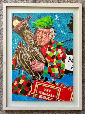 Bob Kerr Whoopee Band by Stella Tooth artist in frame