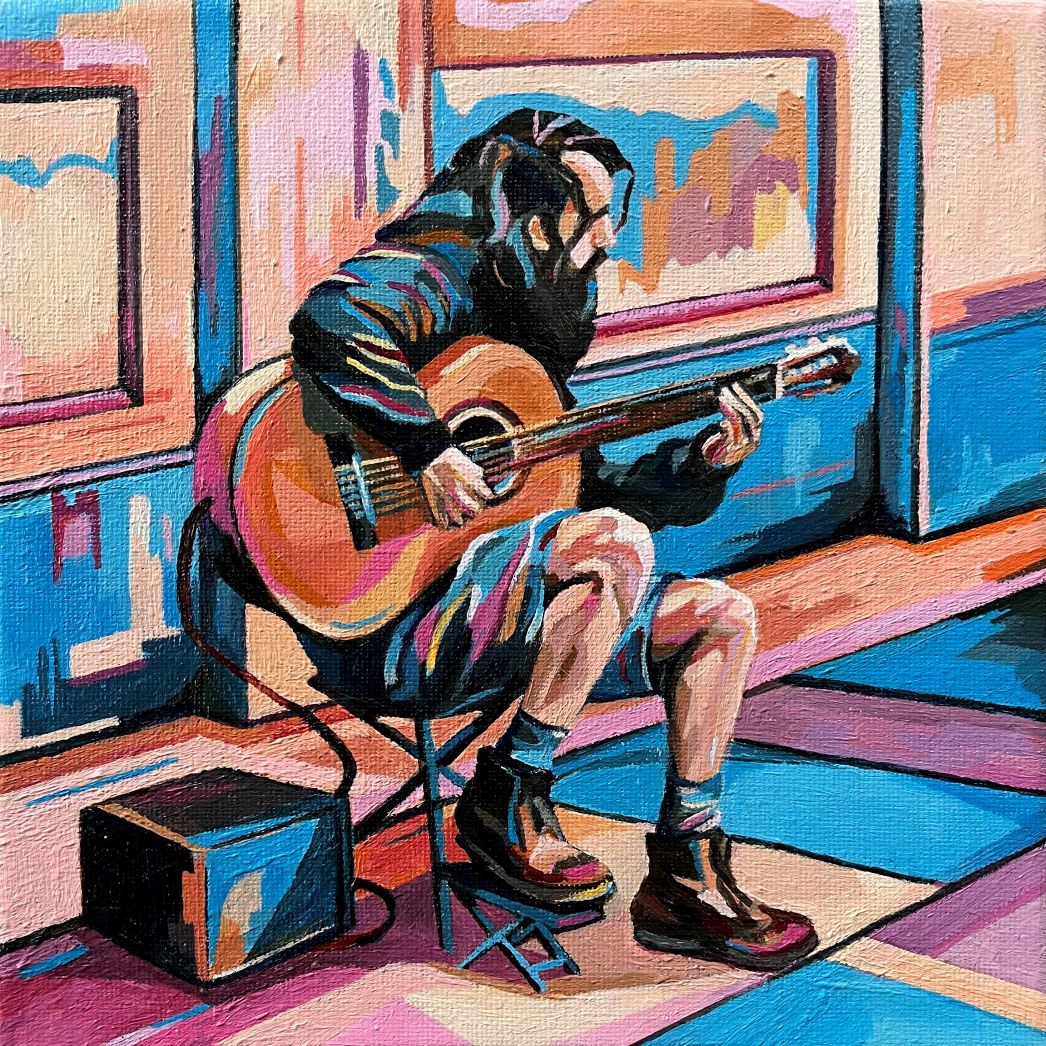 Busker by Mary Leach