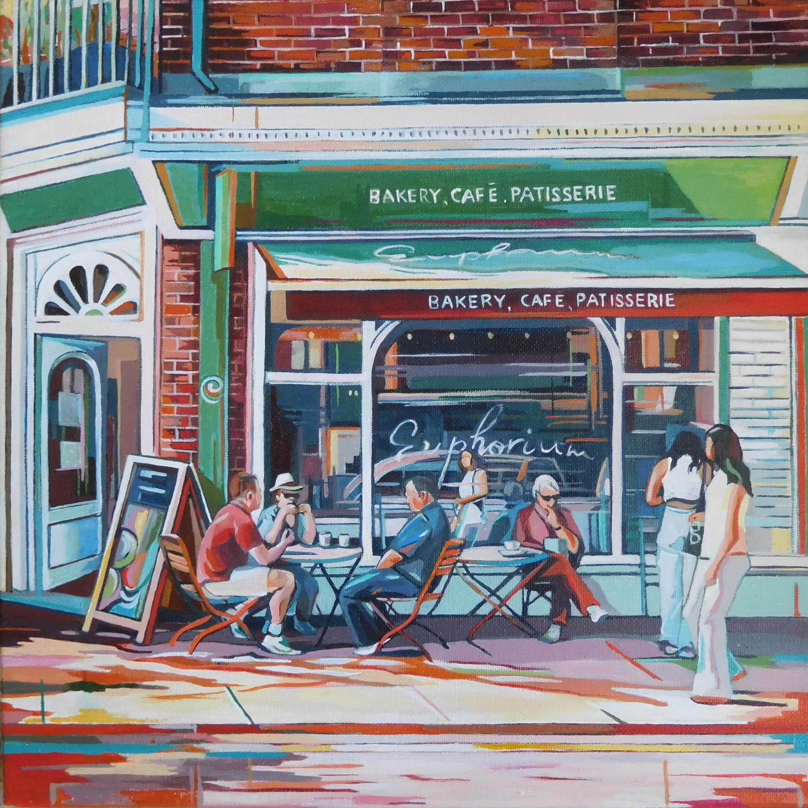 Euphorium Bakery and Café  (original painting) by Mary Leach