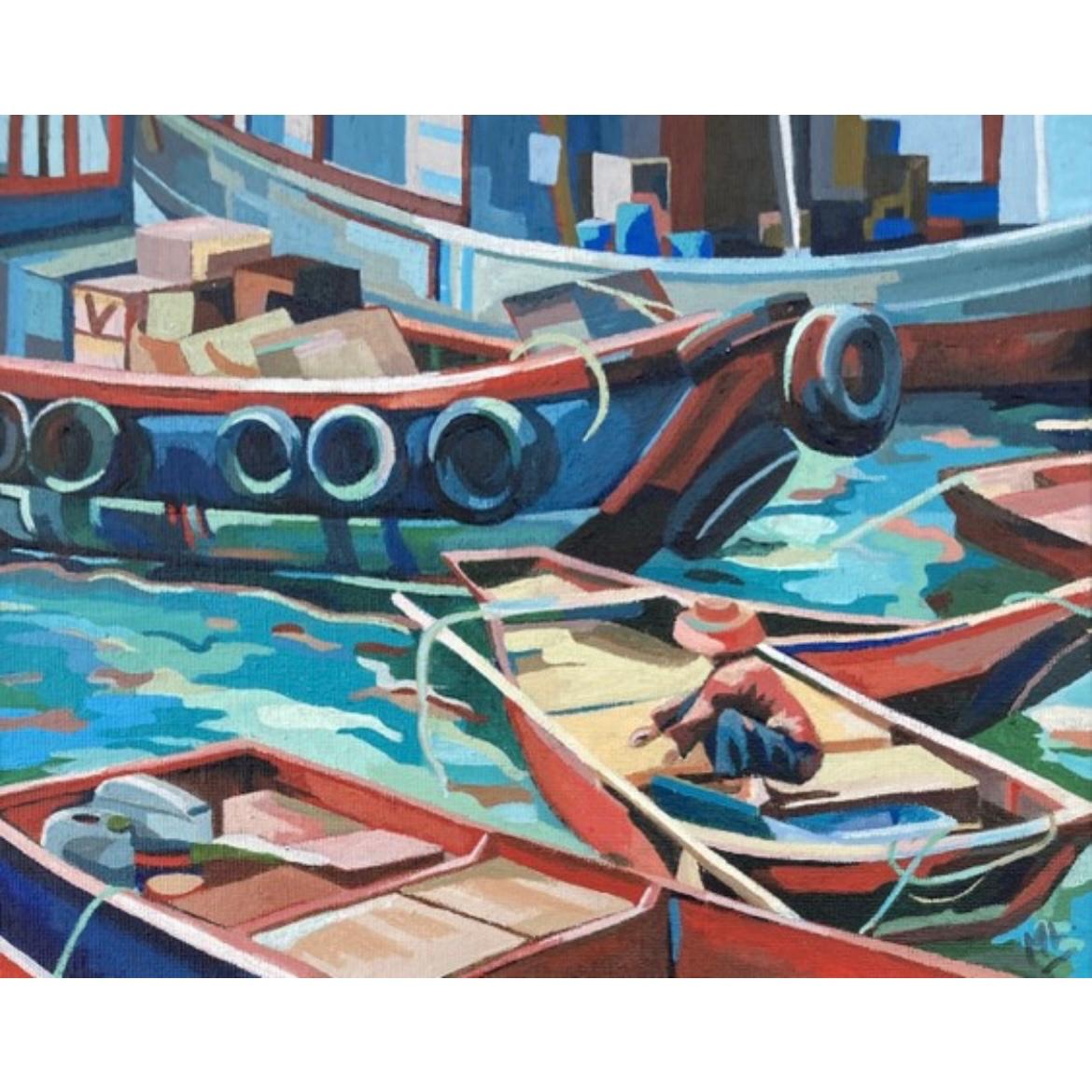 Fishing Boats by Mary Leach