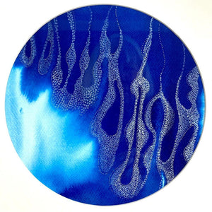 GAIA II original artwork using acrylic inks by London based artist Linda Jenkins
