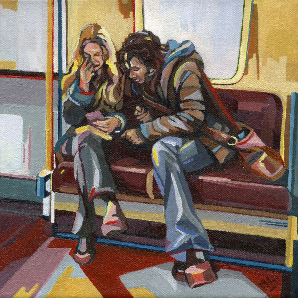 Girls on the Tube by Mary Leach - Fine Art Print