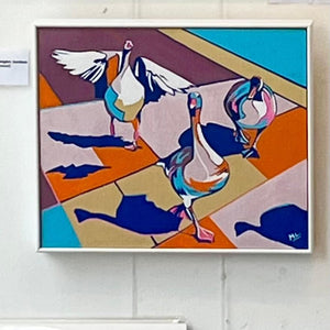 Gregarious Geese, Kensington Gardens by Mary Leach