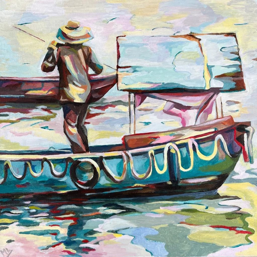 Hong Kong Boatman by Mary Leach