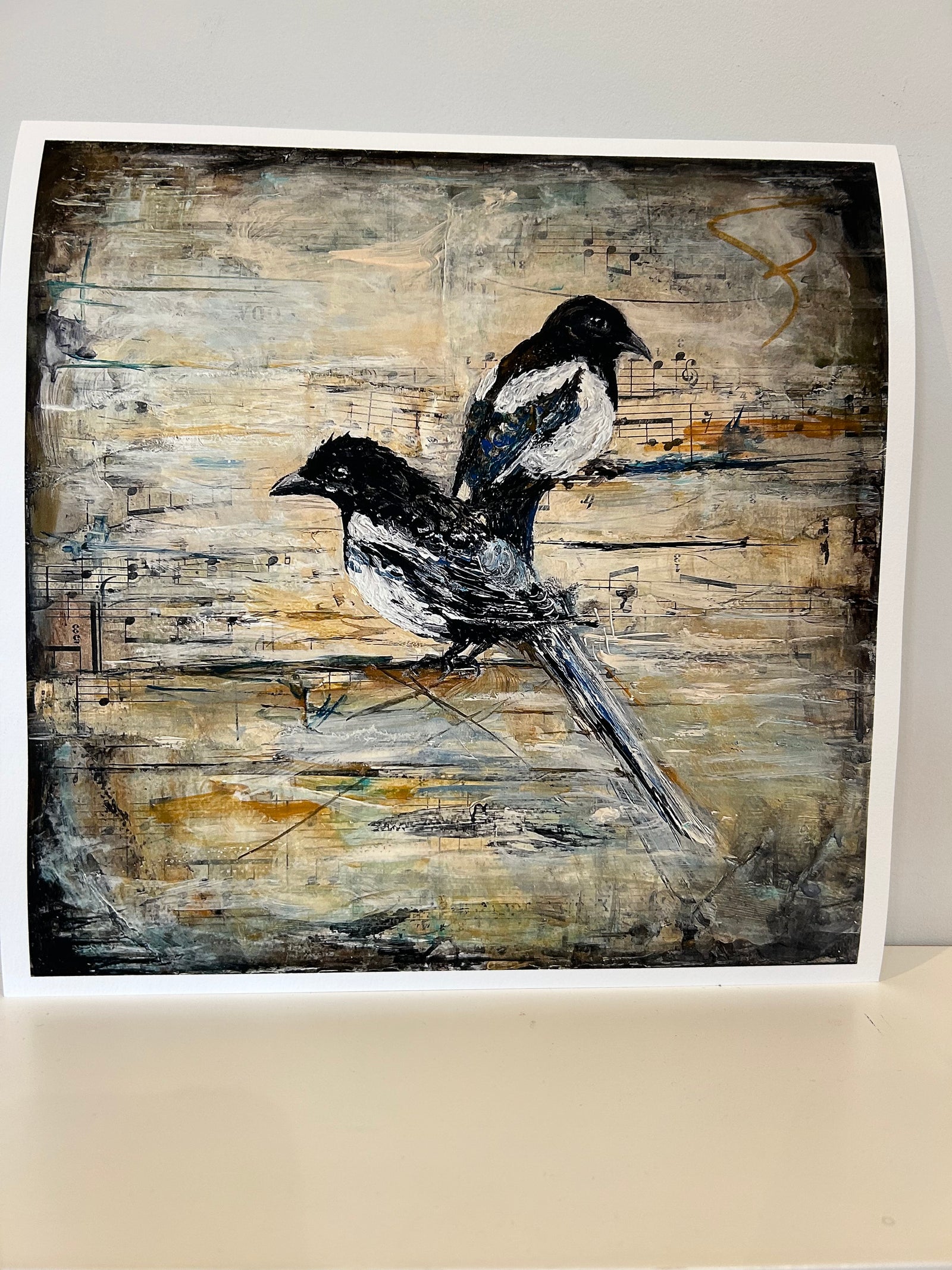 Two Magpies  Giclee Print by Sarita Keeler (Copy) (Copy) (Copy)