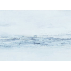 Soft pale blue seascape oil painting by Sarah Knight Art