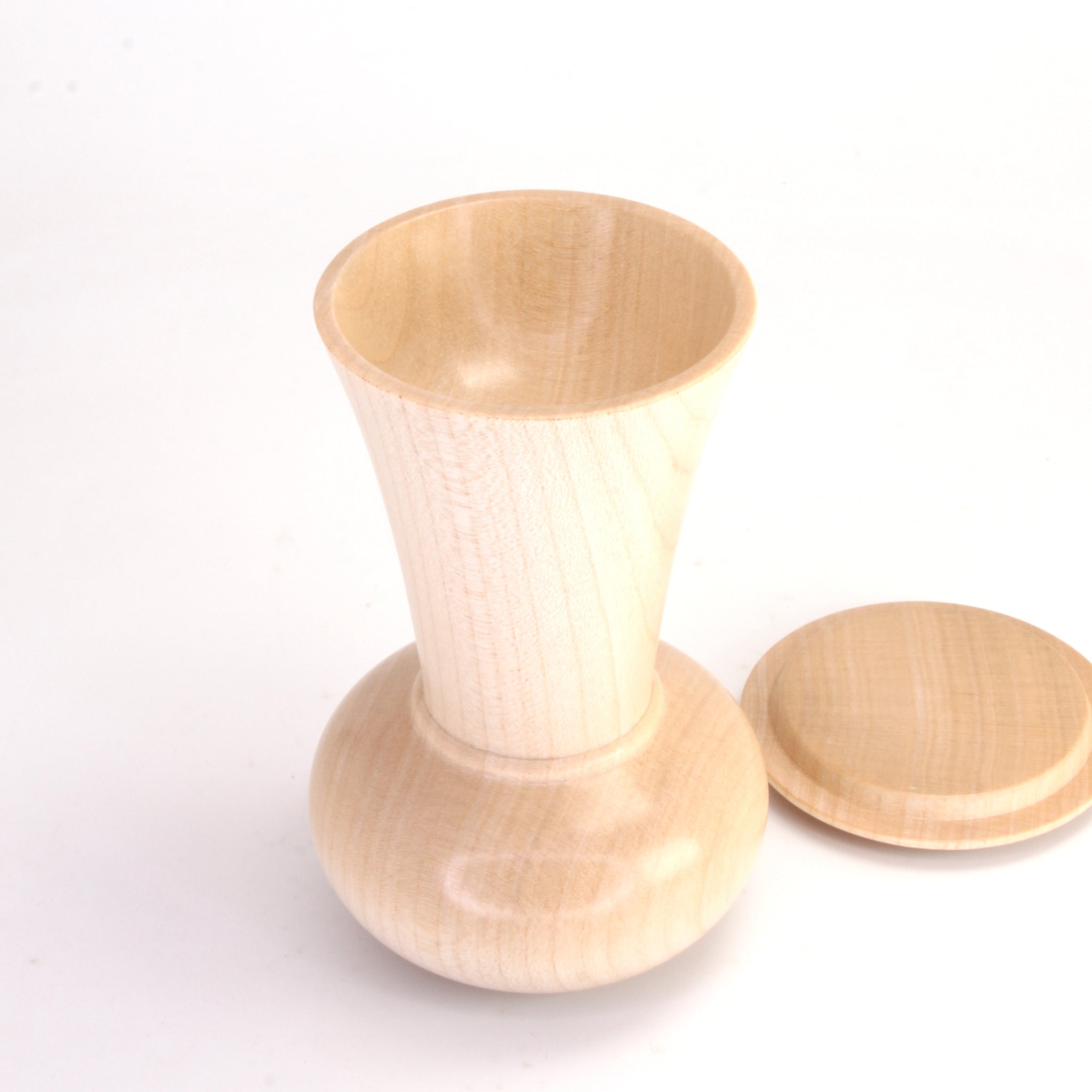 Lidded Vertical Form Sycamore by David Rodgers