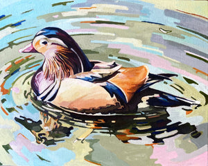 Mandarin Duck by Mary Leach - fine art print