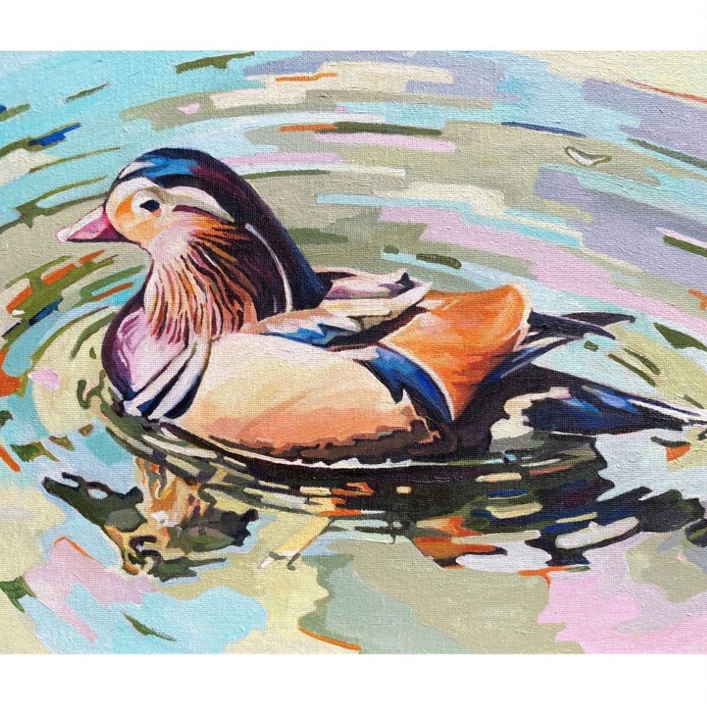 Mandarin Duck by Mary Leach - fine art print