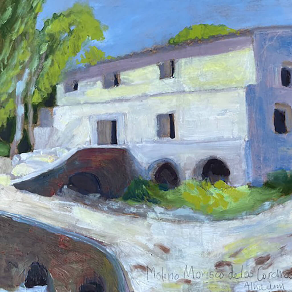 Molino Morisco by Effie Romain an old white Arab mill on the Fahala River in Andalucia