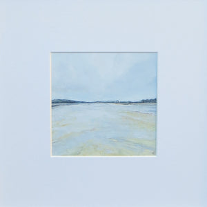 Newton Nature Reserve Series II by Sarah Knight Art, delicate original oil painting in mount