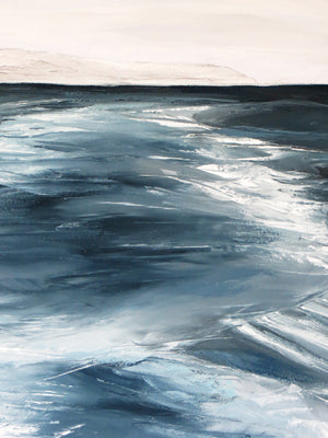 Seascape close-up of a textured surface with wavy patterns