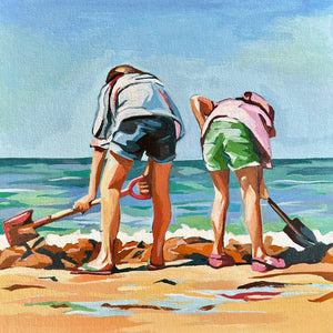 Nostalgia - Sand Building (original painting) by Mary Leach