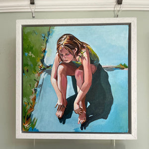 Nostalgia - Sitting in the Sun (original painting) by Mary Leach