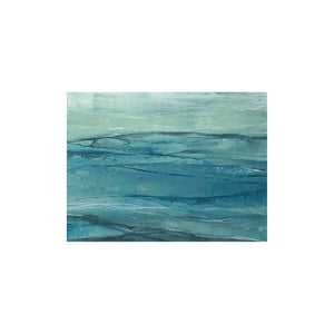 Original seascape in oils of the sea in winter by Sarah Knight in mount