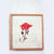 An original ink on paper artwork of a red rose flower by artist Judy Head framed