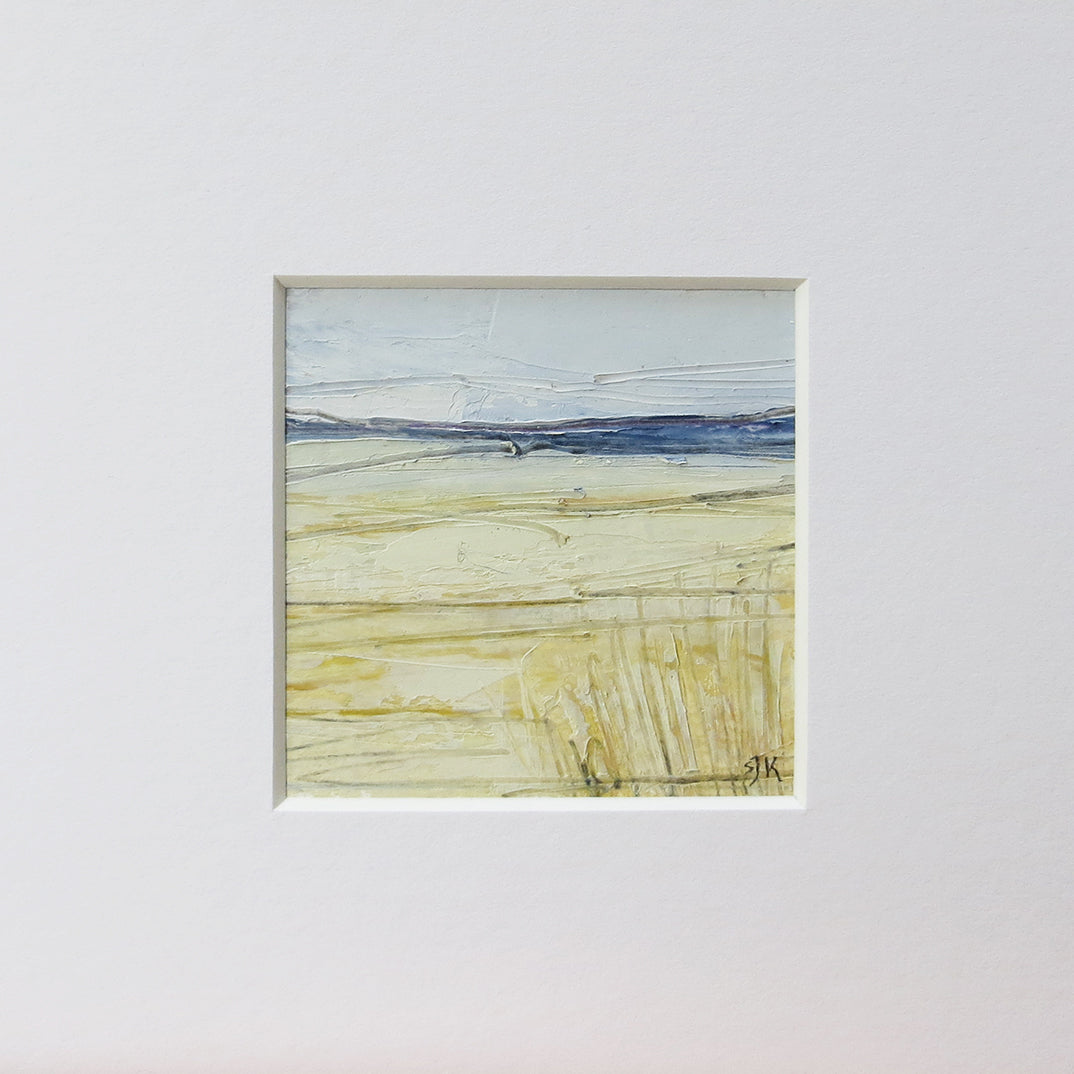 Mini oil landscape by London based artist Sarah Knight in mount