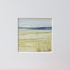 Mini oil landscape by London based artist Sarah Knight in mount