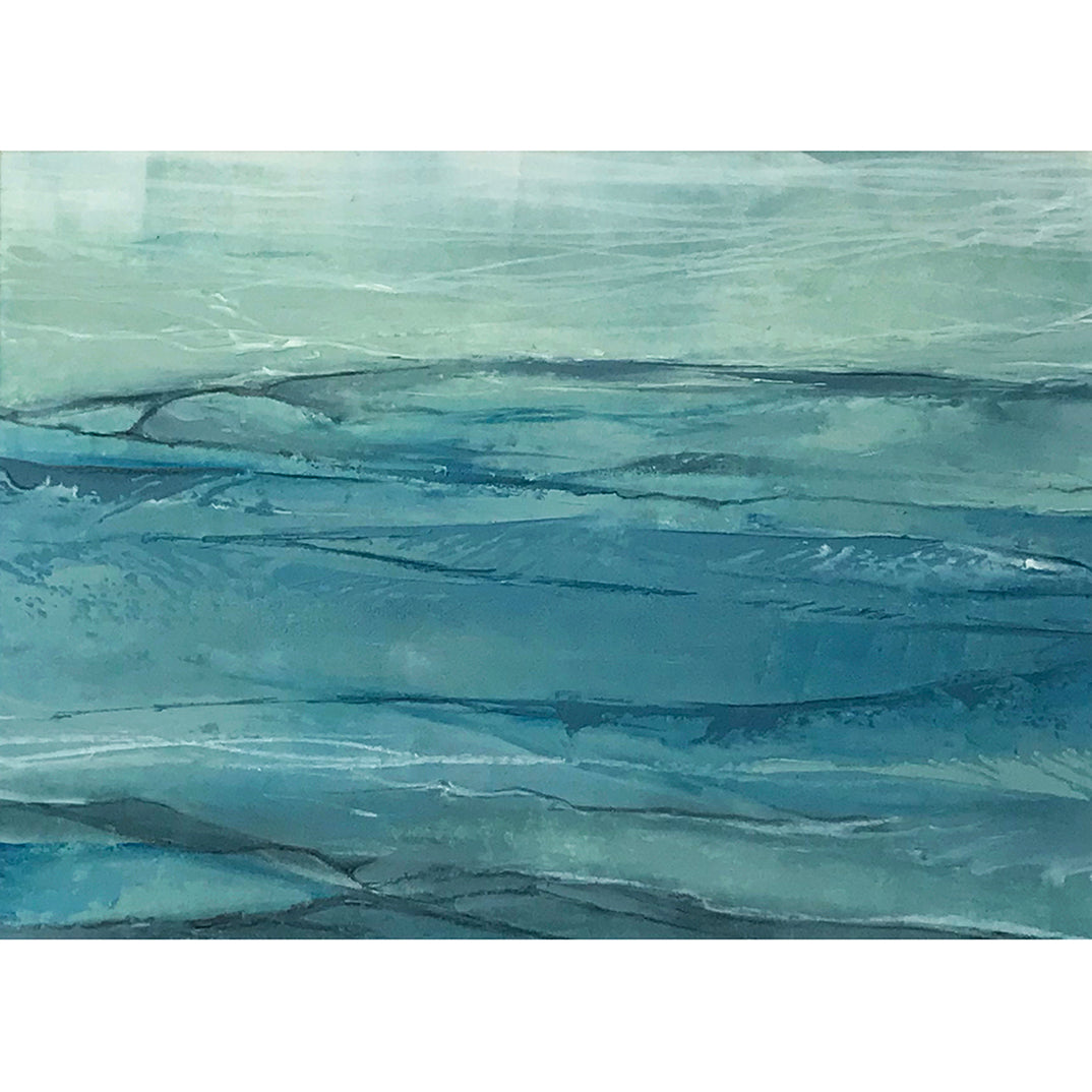 Original oil painting of the sea in winter by London based artist Sarah Knight